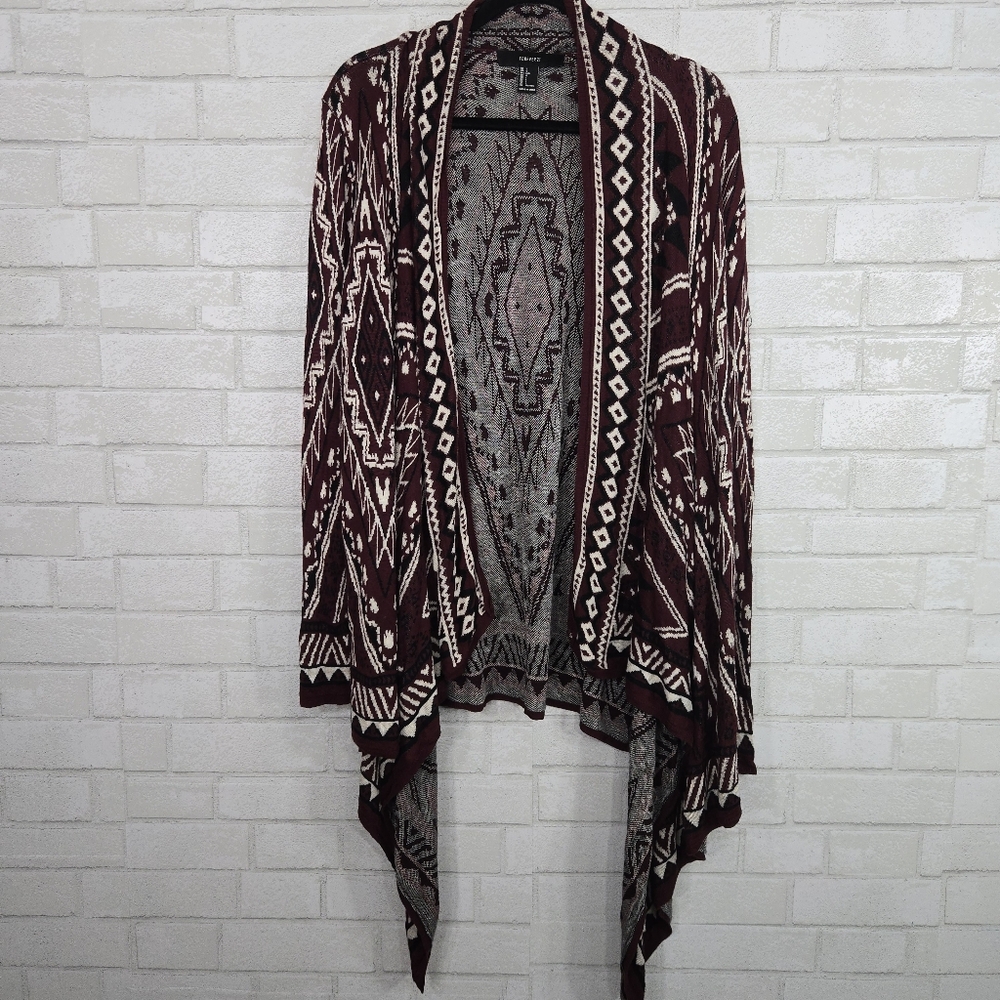 Forever 21 cute printed sweater cardigan